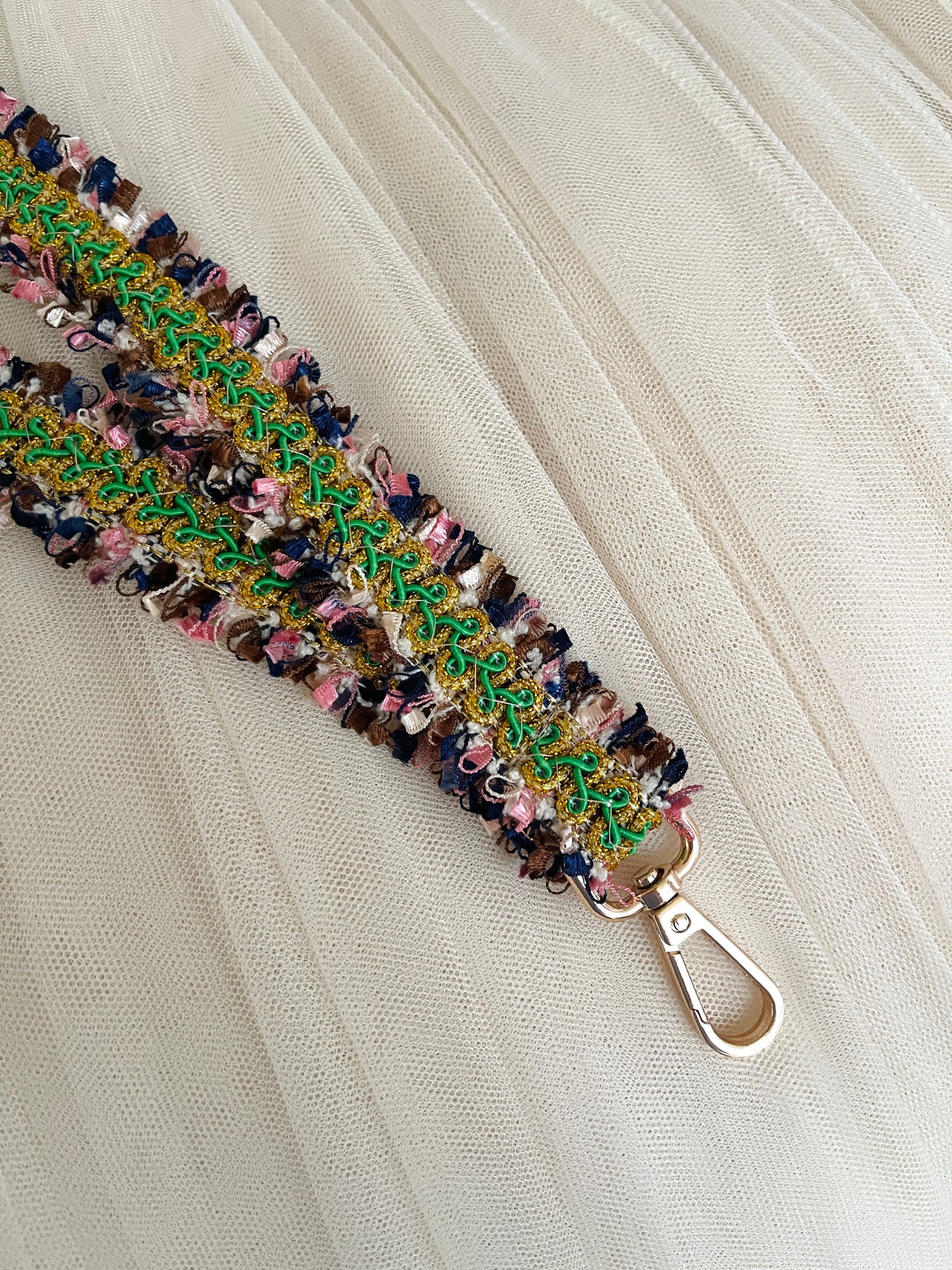 Nøglekæde - Bouclé Grøn