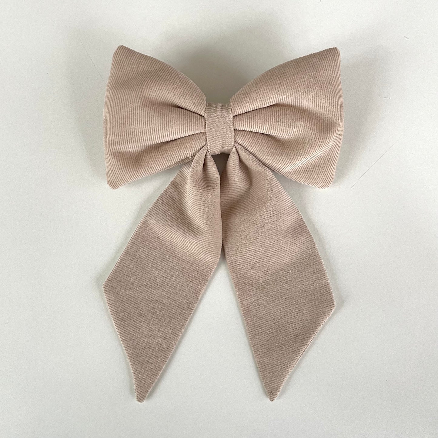 Padded bow - Baby velvet / Beige