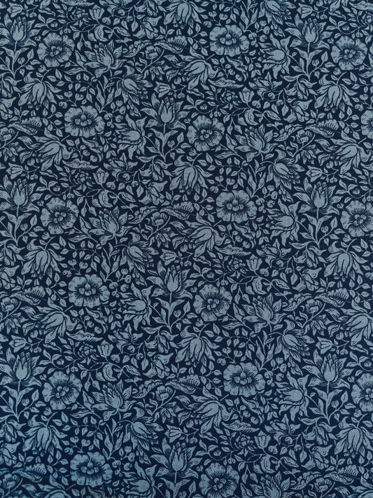 William Morris stof / Mallow - Blå