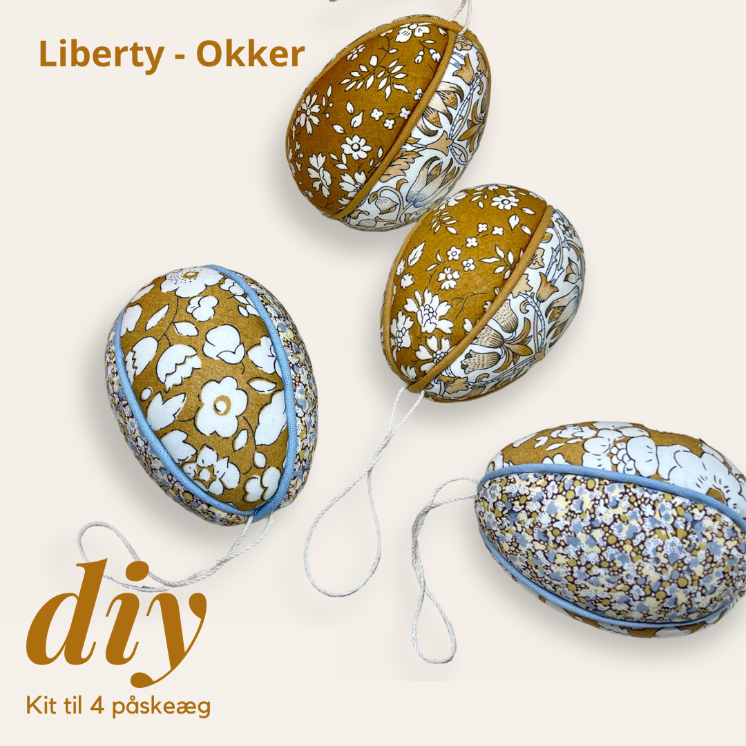 Diy-kit: 4 stk. Påskeæg / Liberty Okker