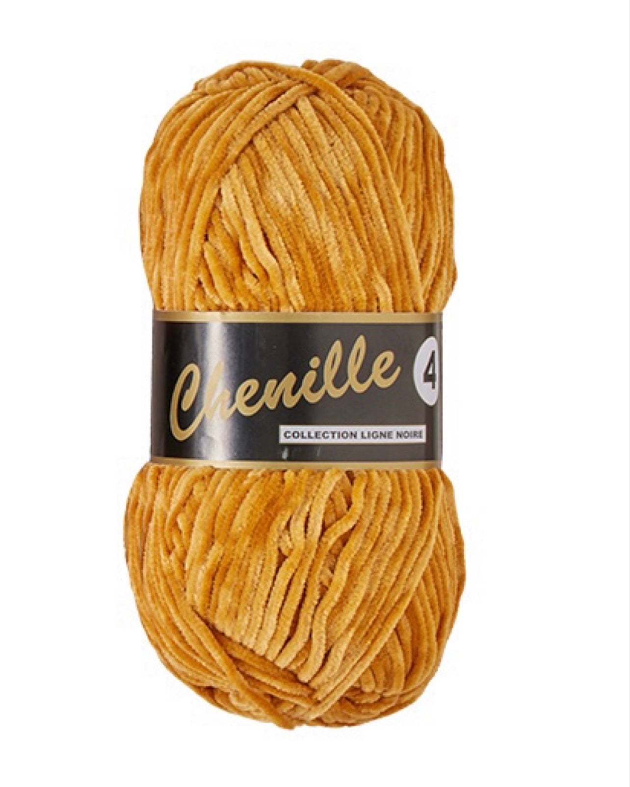 Velourgarn i flot gylden farve