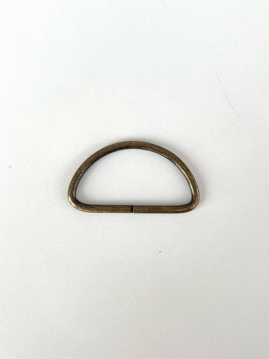 D-ring str 38 mm - Antik messing