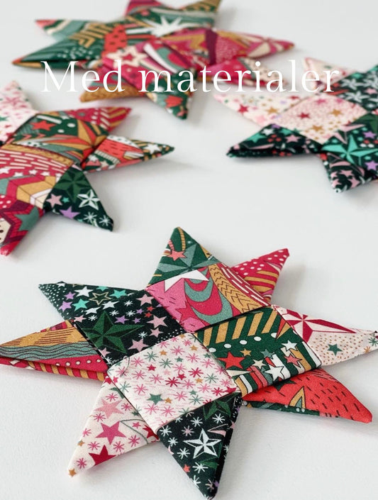 Braided poinsettias 4 pcs / X-Mas WITH materials - KIT