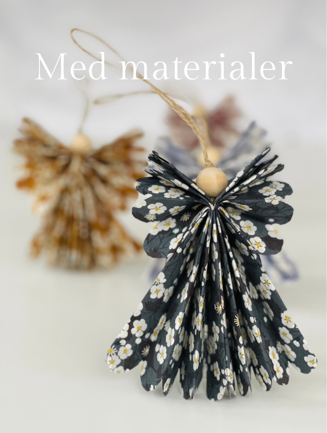 Foldet engel MED materialer - KIT