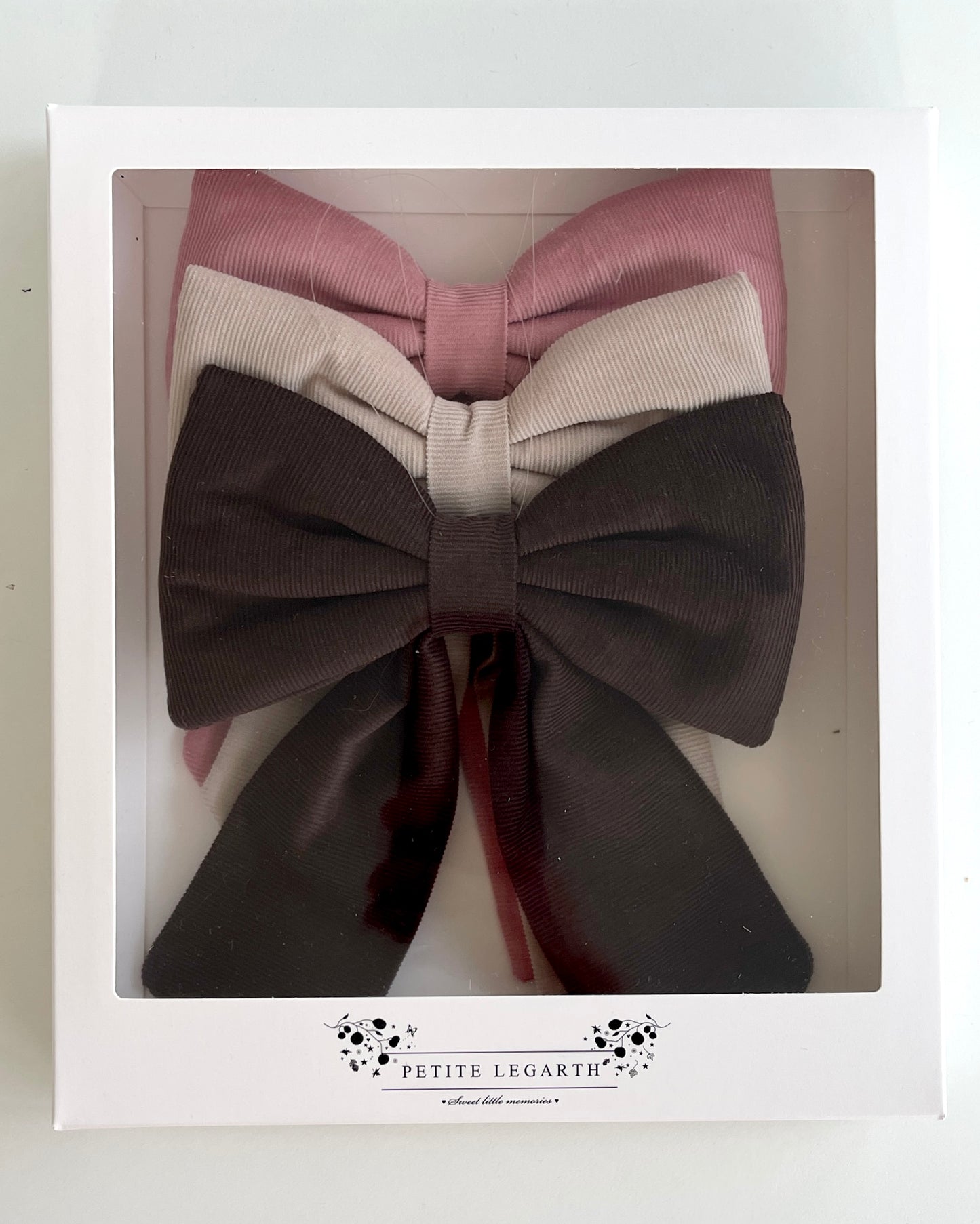 Gavepakke med 3 sløjfer / Mørk TILBUD