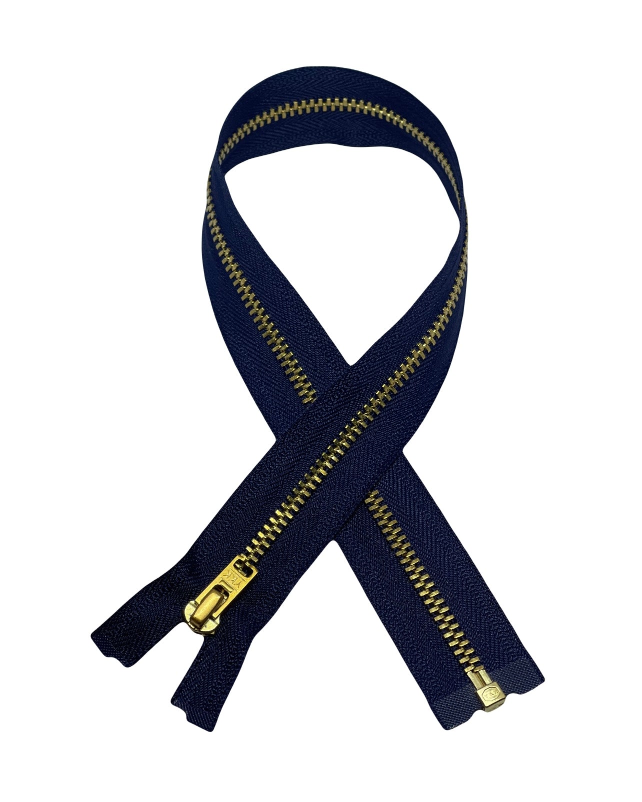 YKK zipper - L 40 cm / Metal - Marine dark