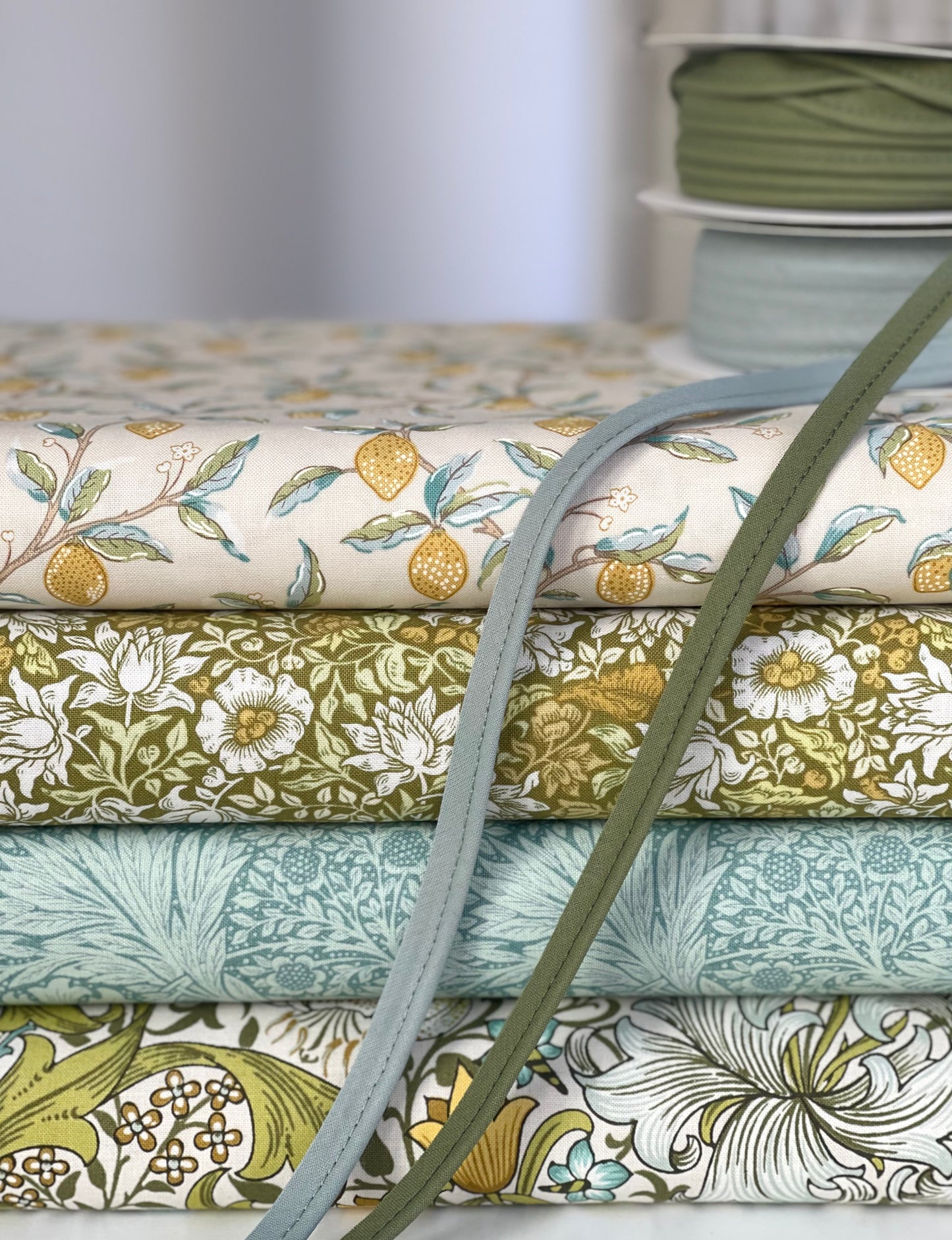 William Morris stof / Mallow - Lime