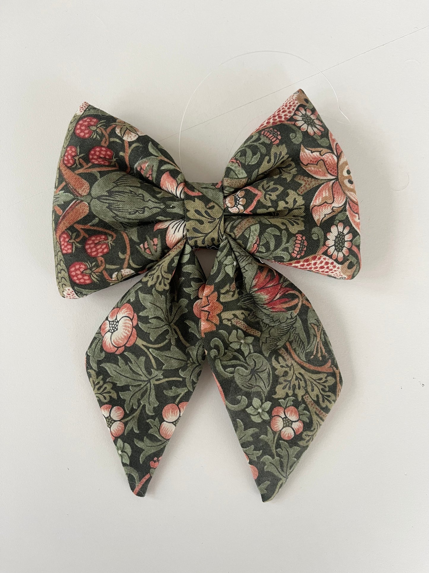 Vatteret sløjfe - WM / strawberry thief grøn