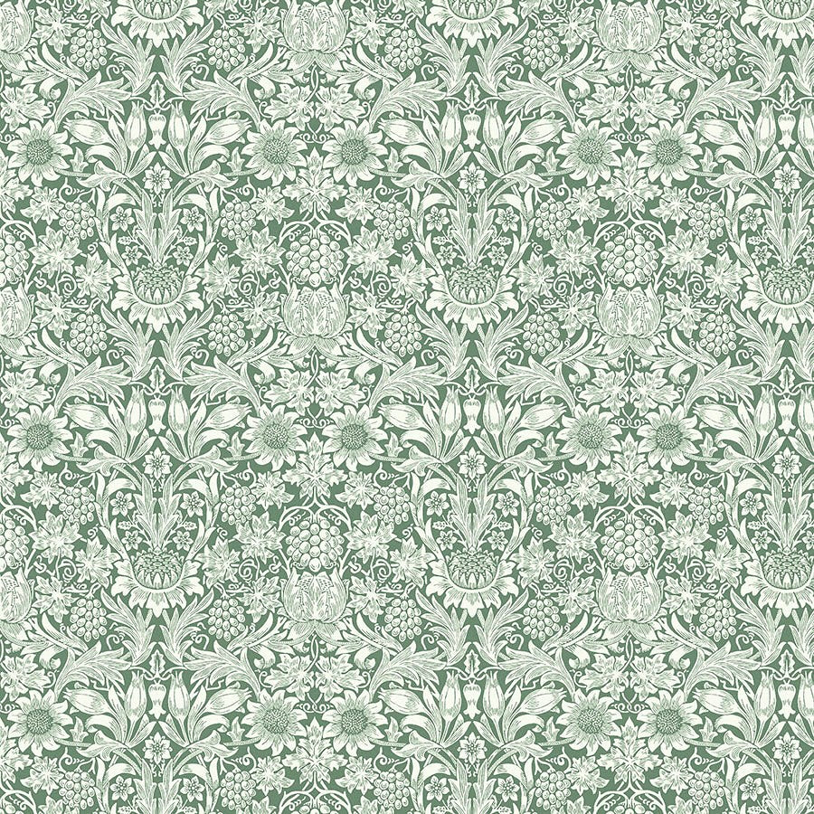 William Morris stof / Sunflower grøn