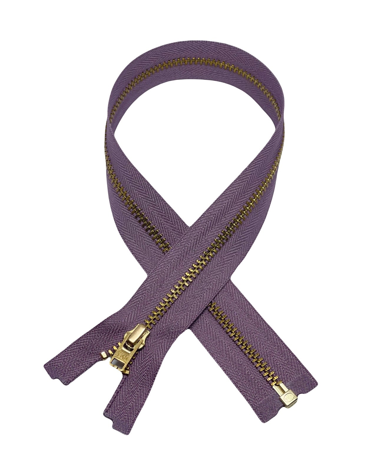 YKK zipper - L 40 cm / Metal - Dusty Purple