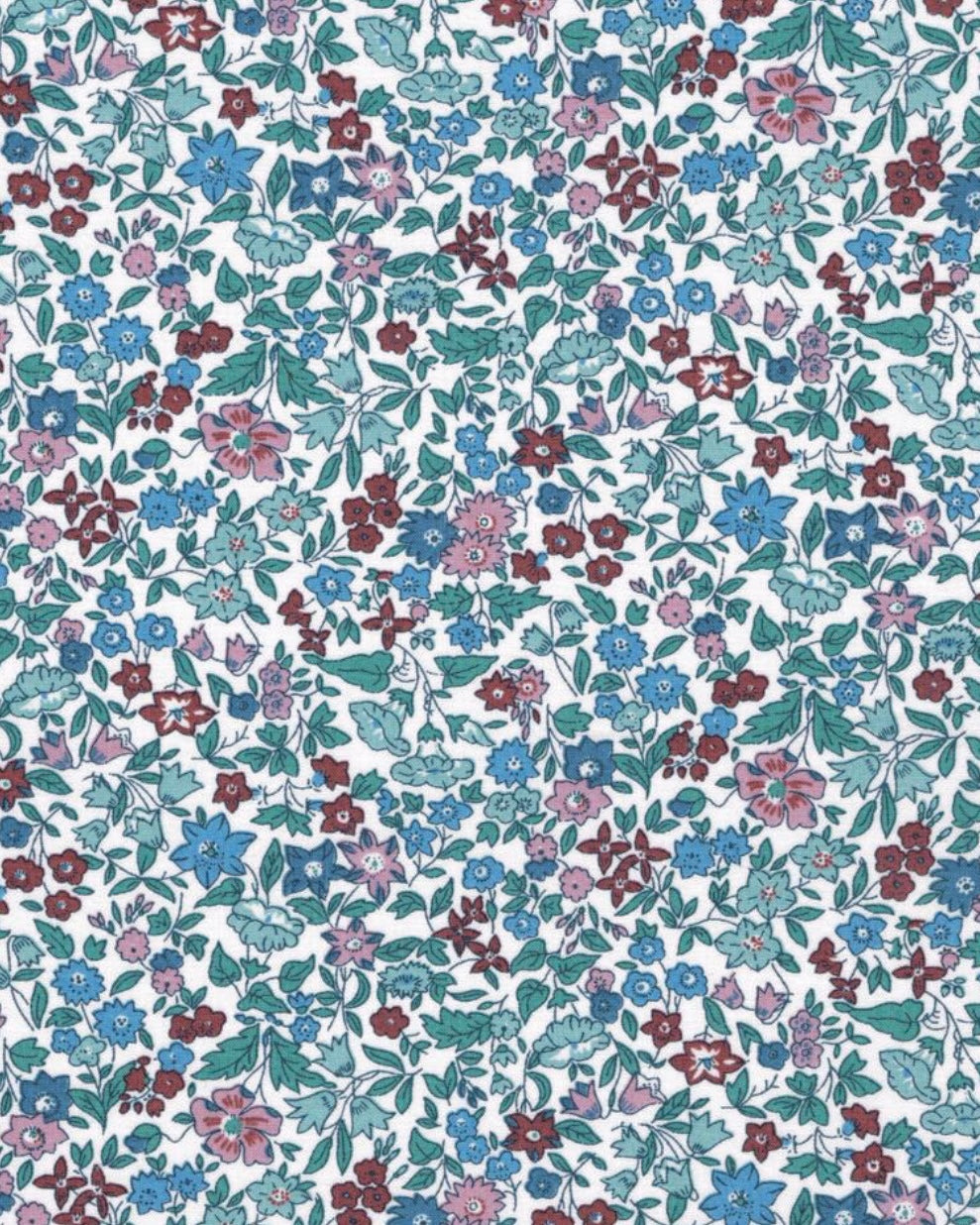 NYHED! Liberty stof tana lawn - Ava / Blå-rosa (PREORDER sendes i uge 43)
