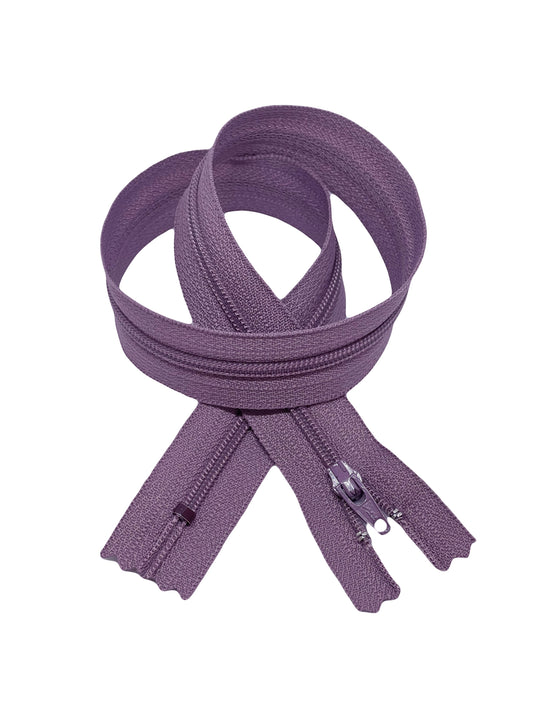 YKK zipper plastic - L 50 cm / Dusty purple