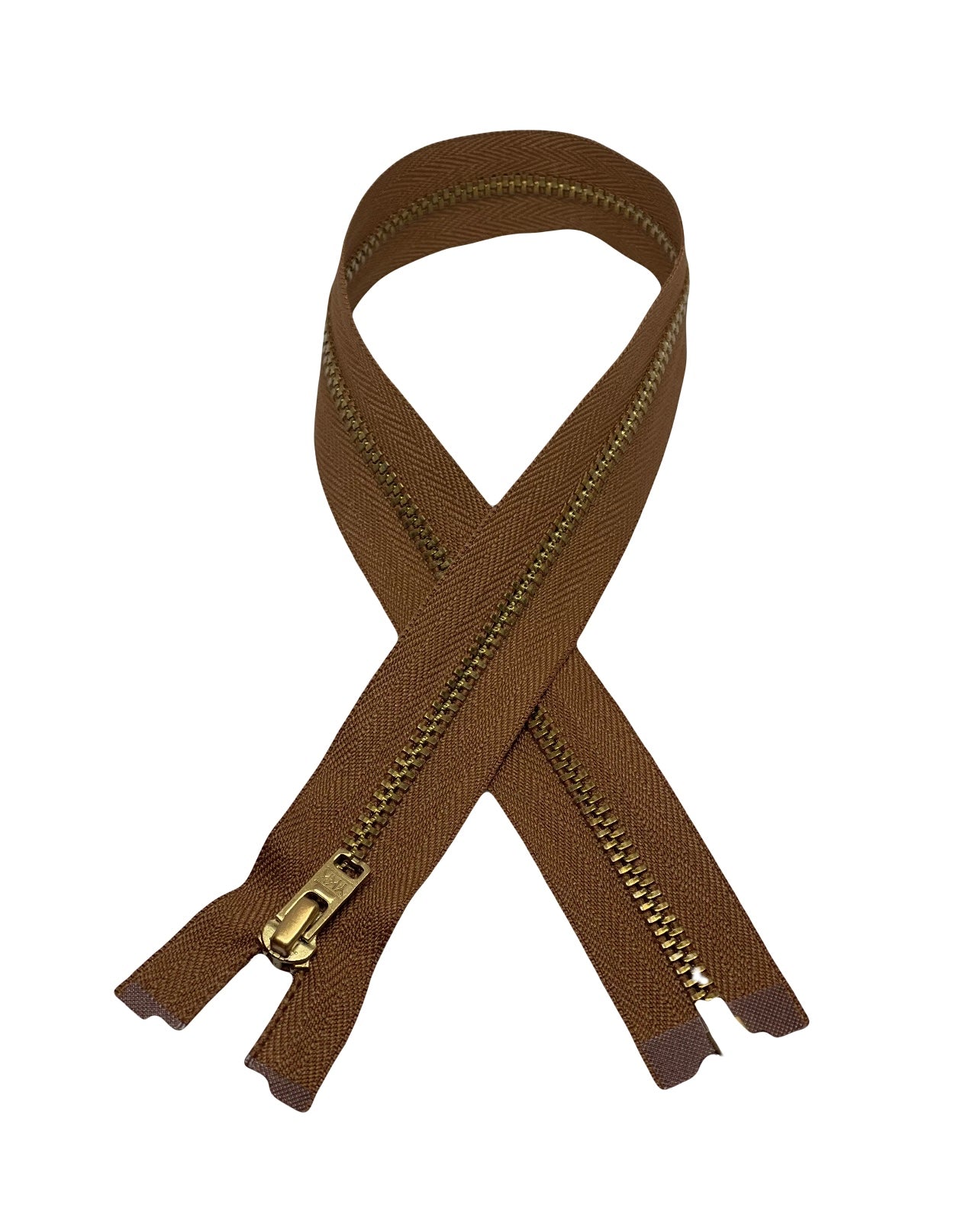 YKK zipper - L 40 cm / Metal - Brown