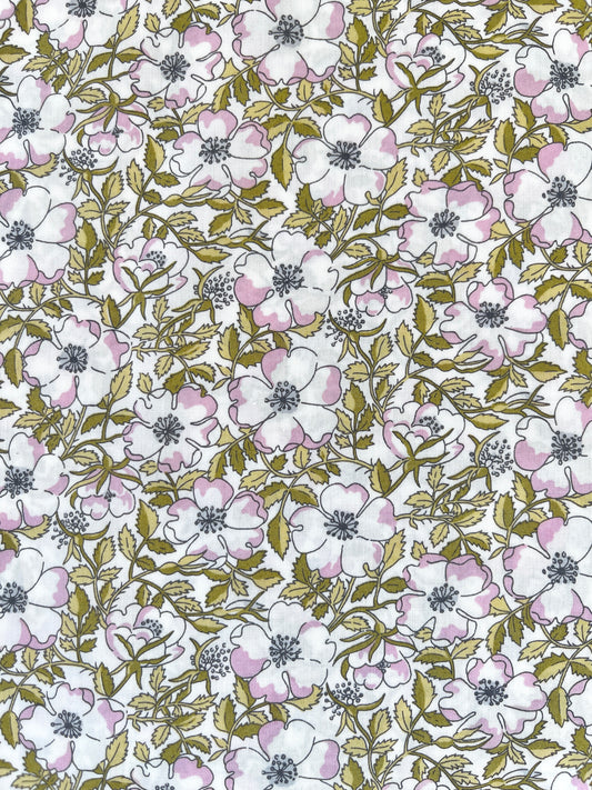 Liberty stof  - May Morris / Grøn-Rosa