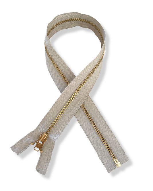 YKK lynlås - L 40 cm / Metal - Beige