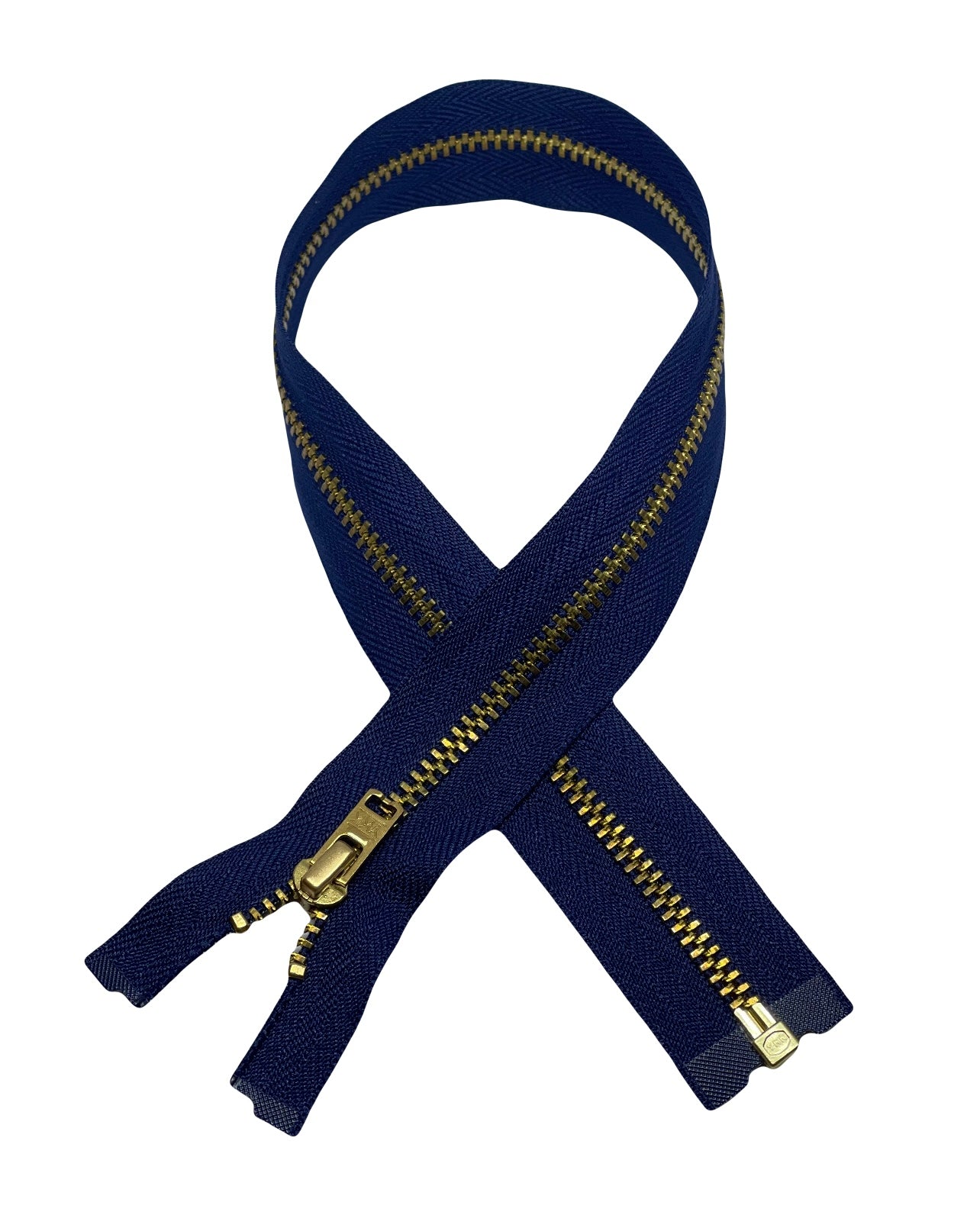 YKK zipper - L 40 cm / Metal - Marine