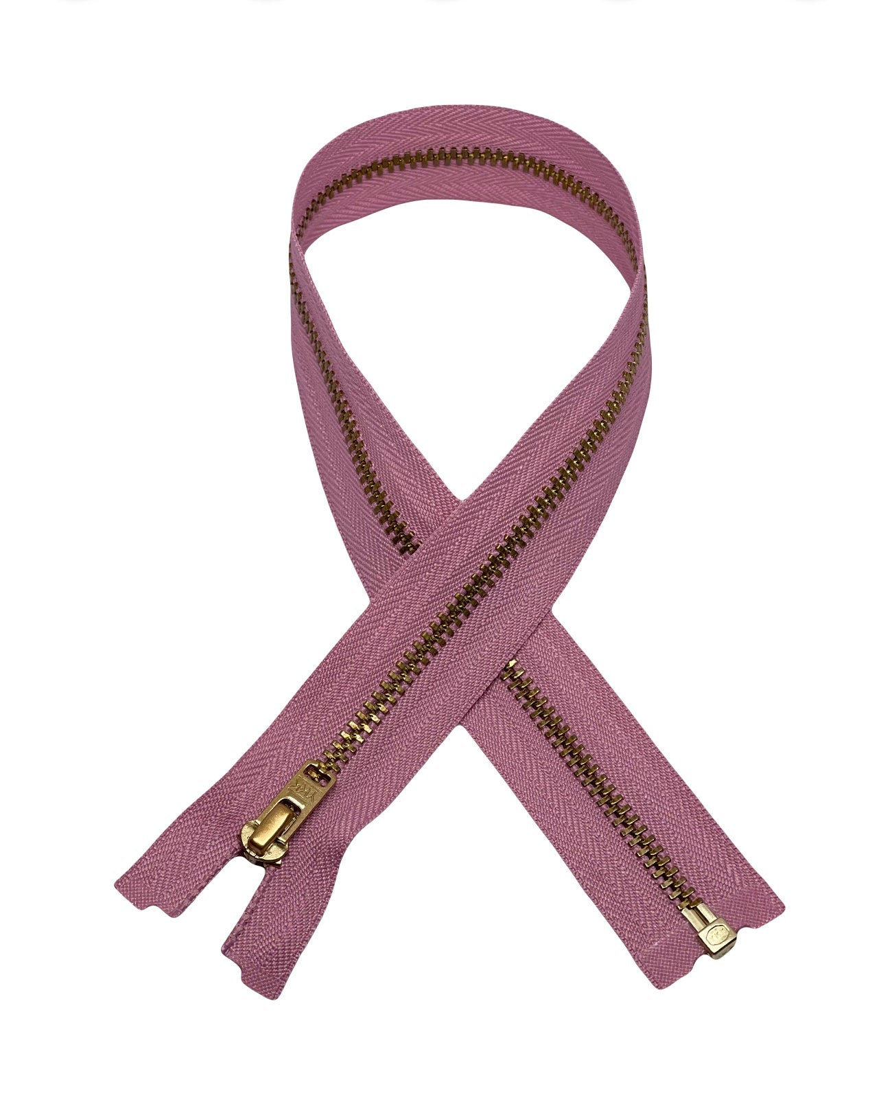 YKK zipper - L 40 cm / Metal - Gl.Rosa