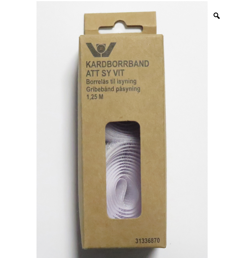 Velcro 1,25 m SORT eller HVID