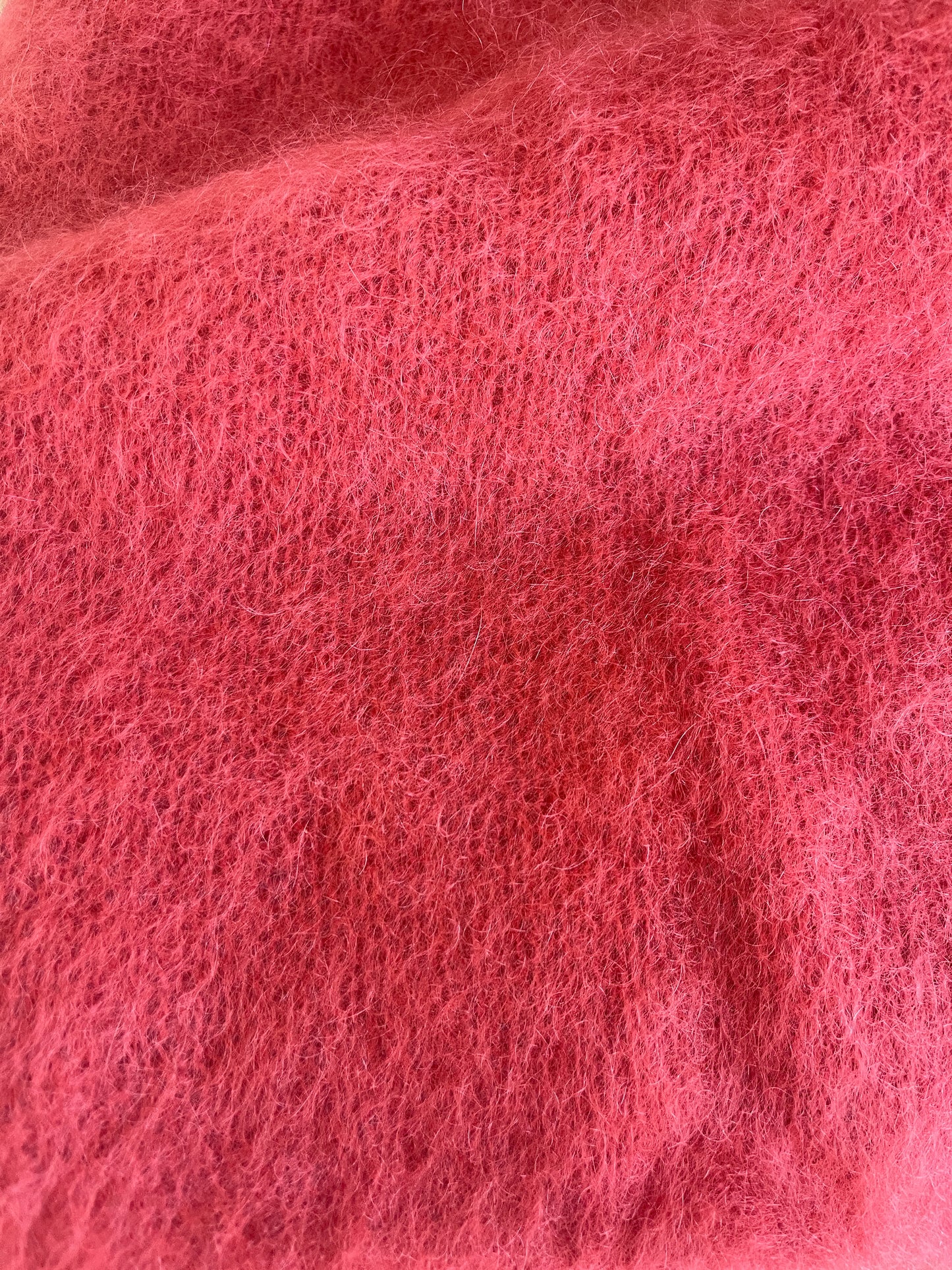 Naïs mohair strik - rust rød