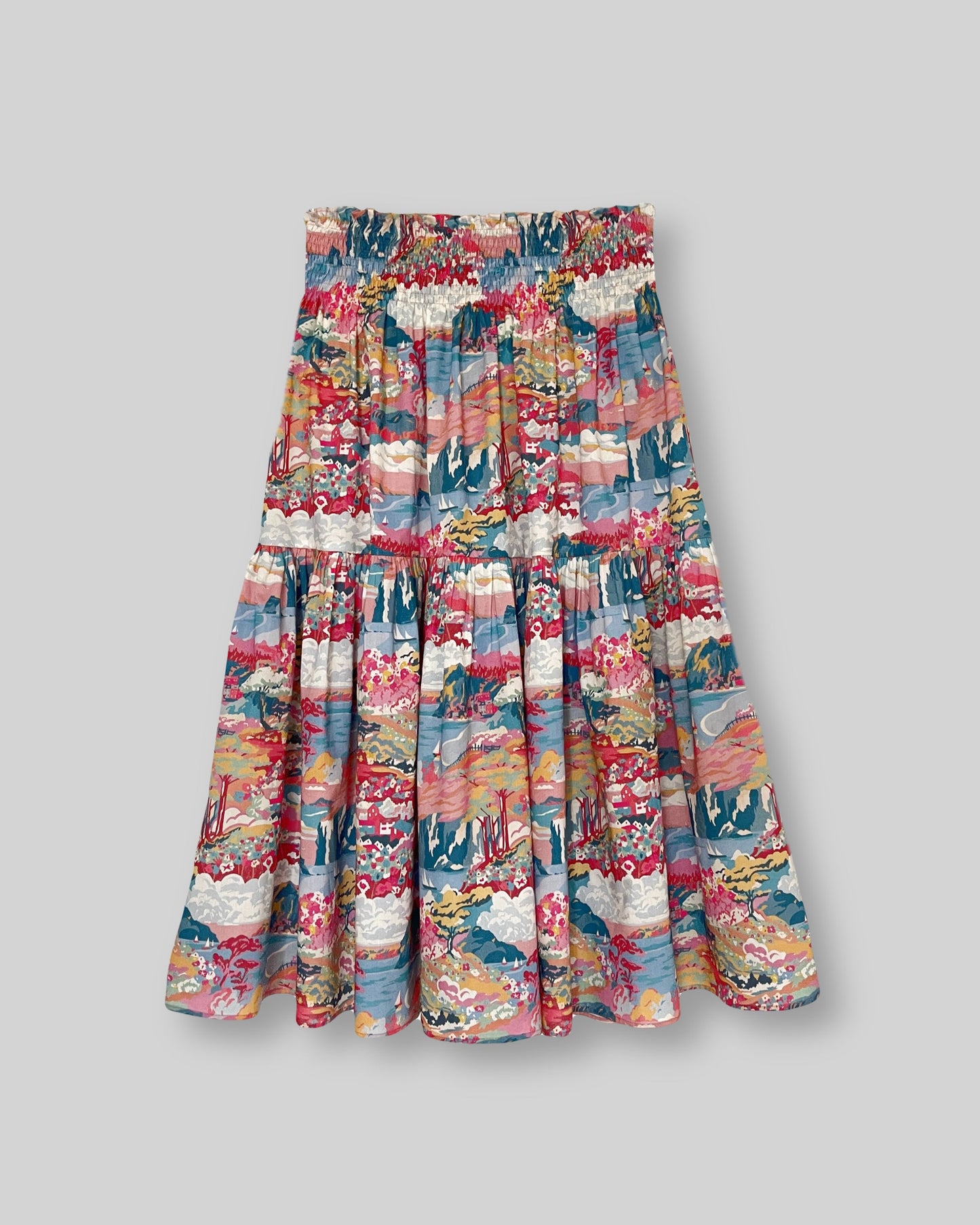 Liberty stof tana lawn - Coastal landscape / Multi