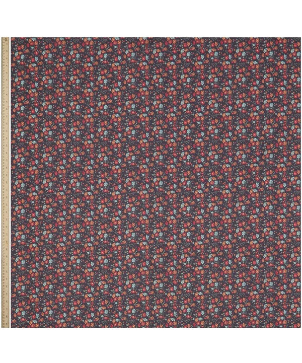 Liberty stof - Capel Floral / Sortgrå