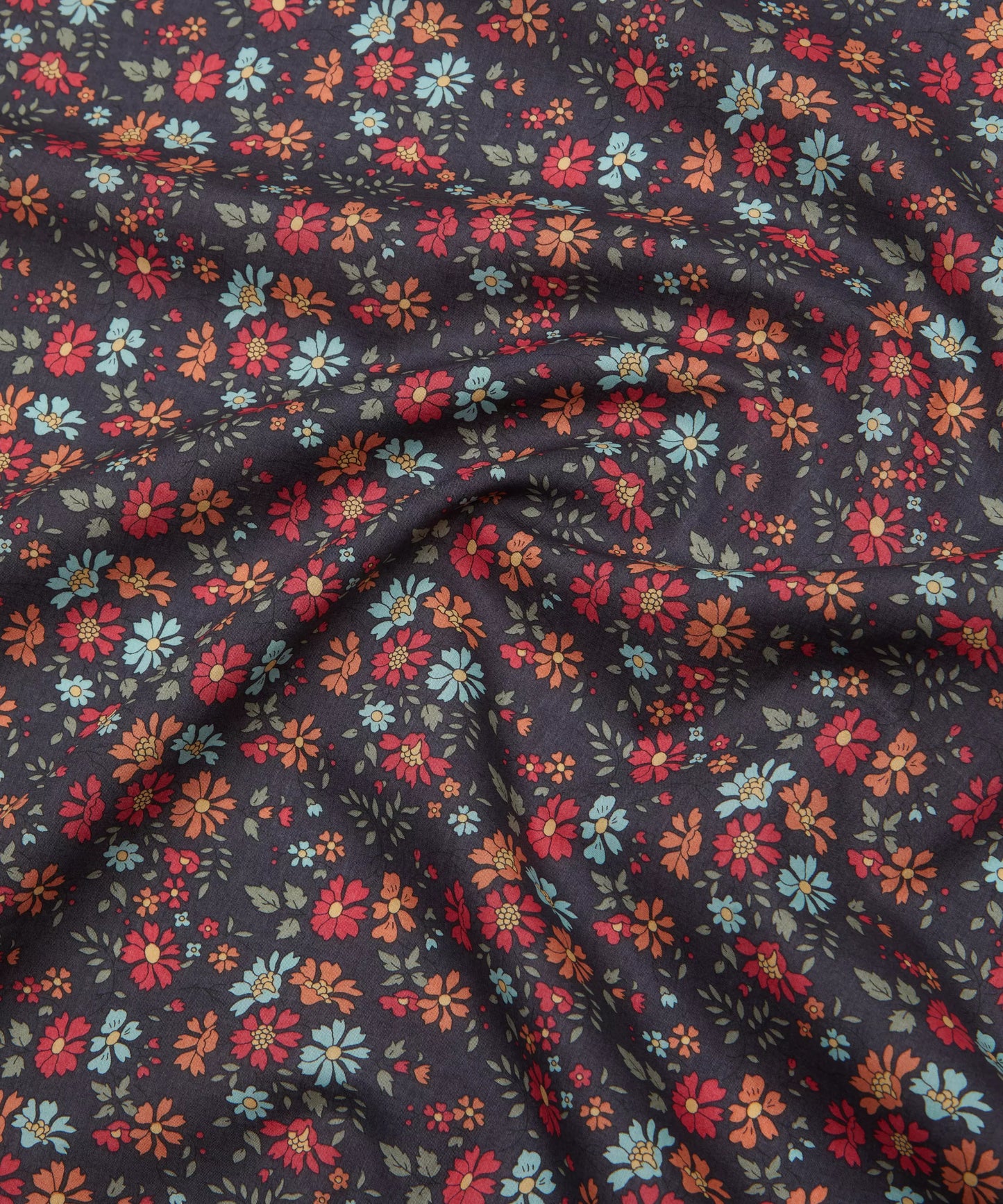Liberty stof - Capel Floral / Sortgrå
