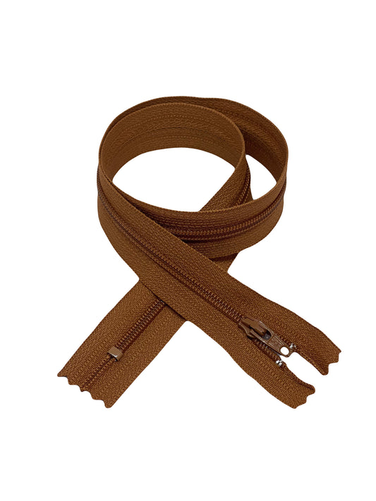 YKK zipper plastic - L 50 cm / Brown