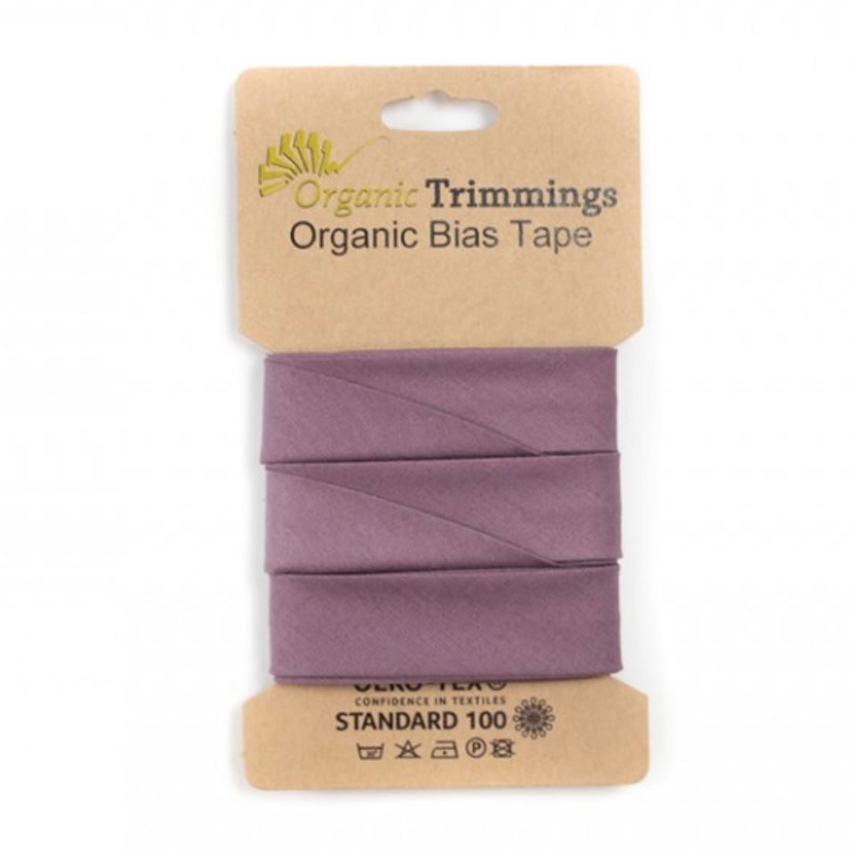 Eco bias tape 5m - Plum