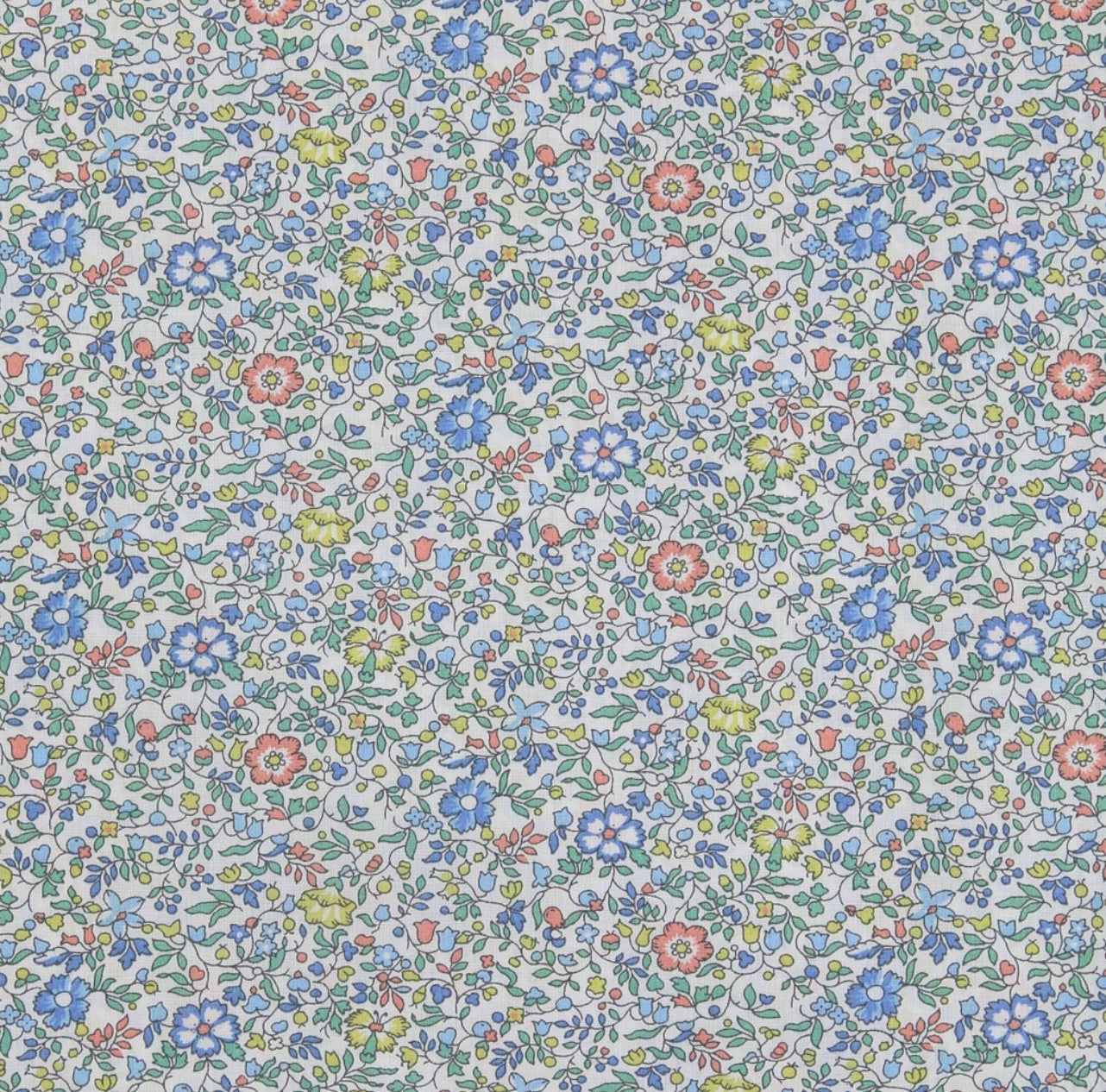 Liberty stofstykke - Katie and Millie / Multi pastel