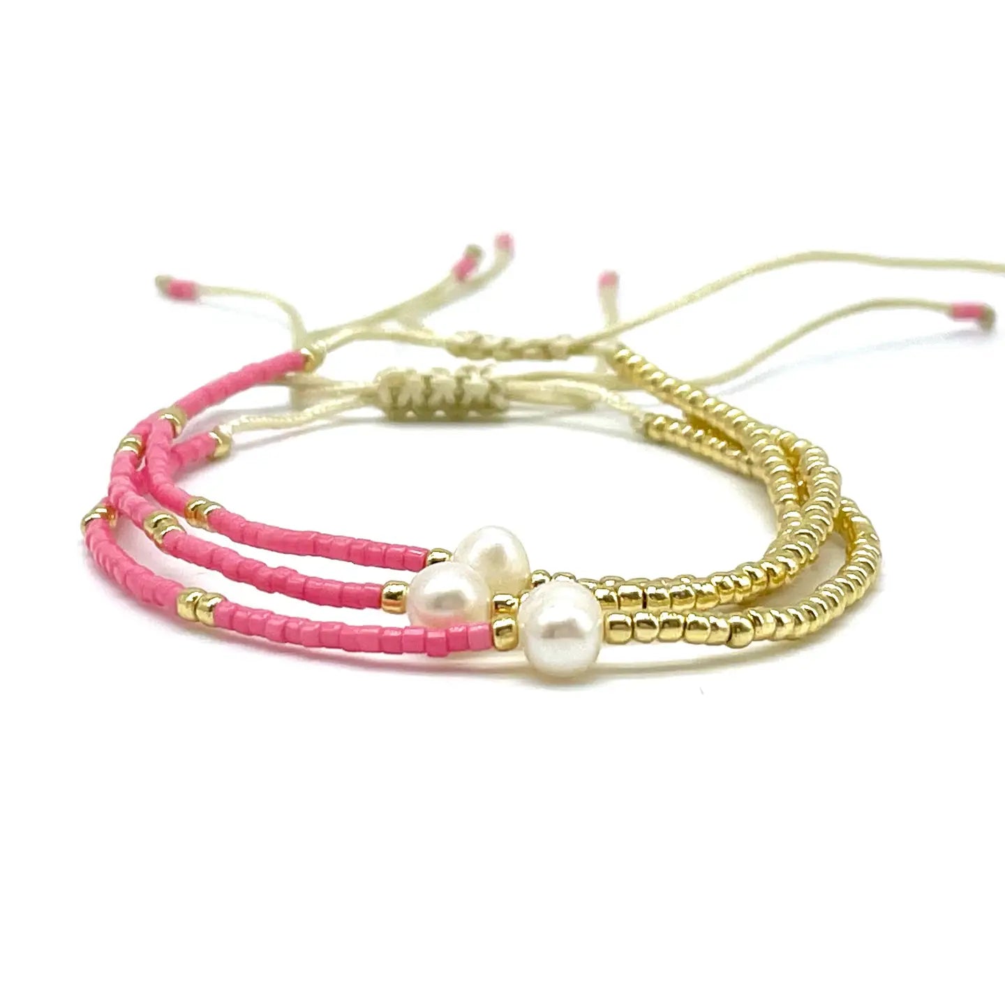 1 stk Perlearmbånd armbånd - Pink