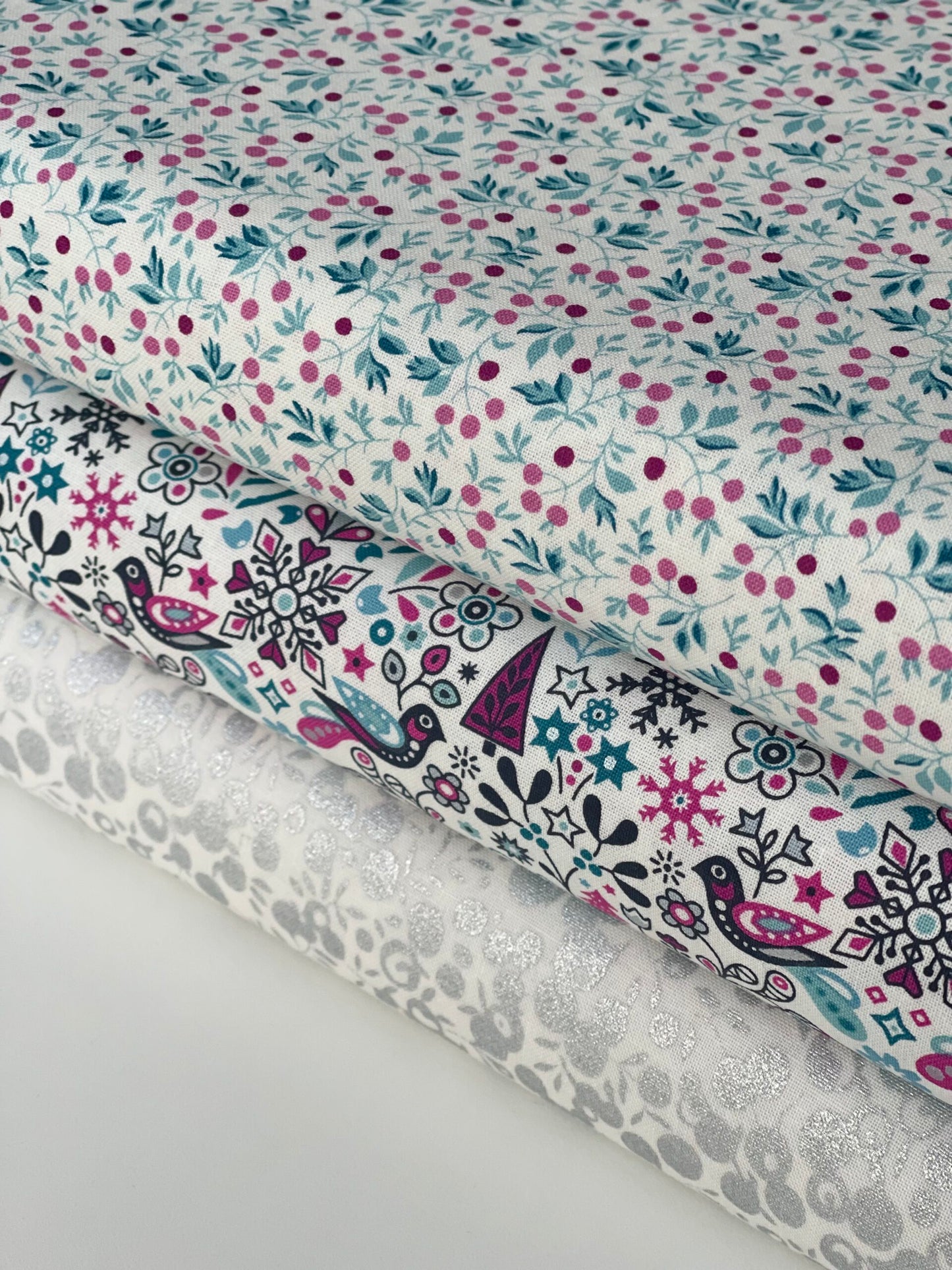 Liberty Quilt - Woodland wonderland / Lilla-tyrkis Metallisk