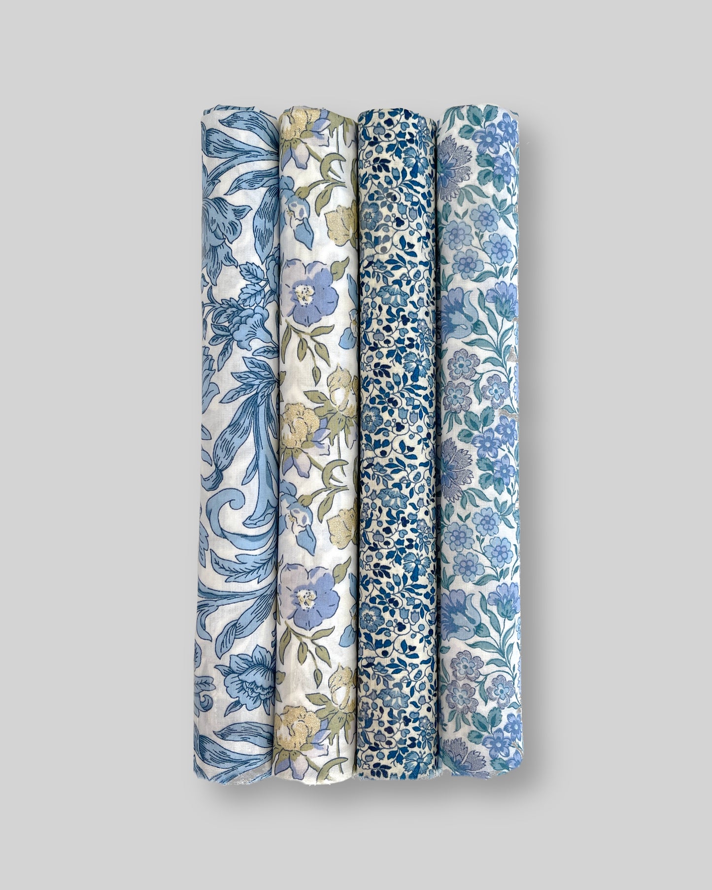 Liberty fabric pakke med blå prints