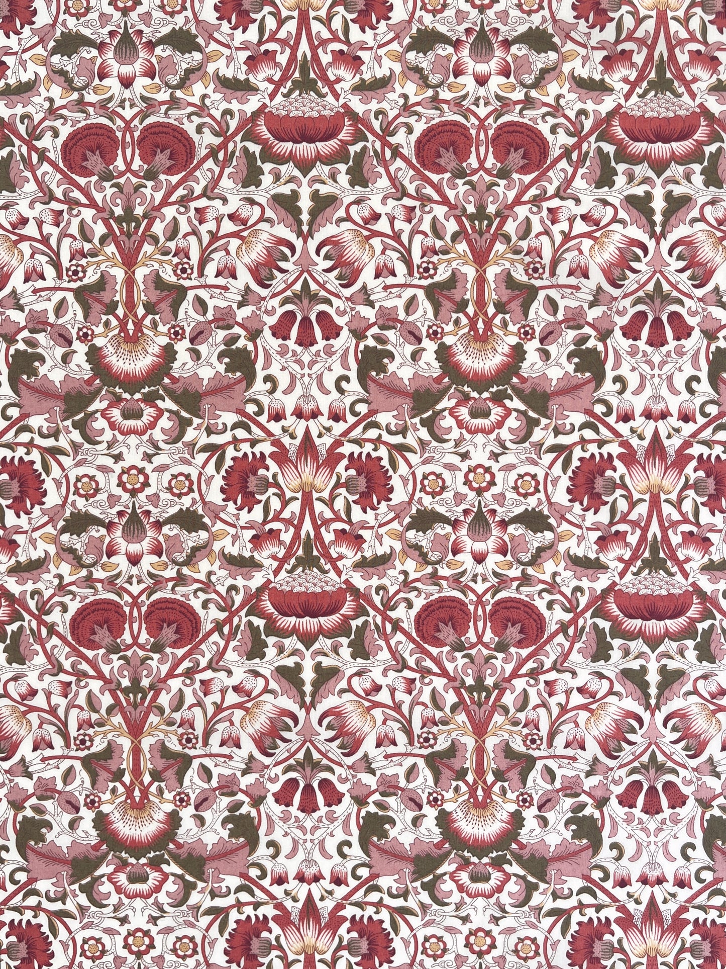 Liberty stof - Lodden / Rosa-grøn