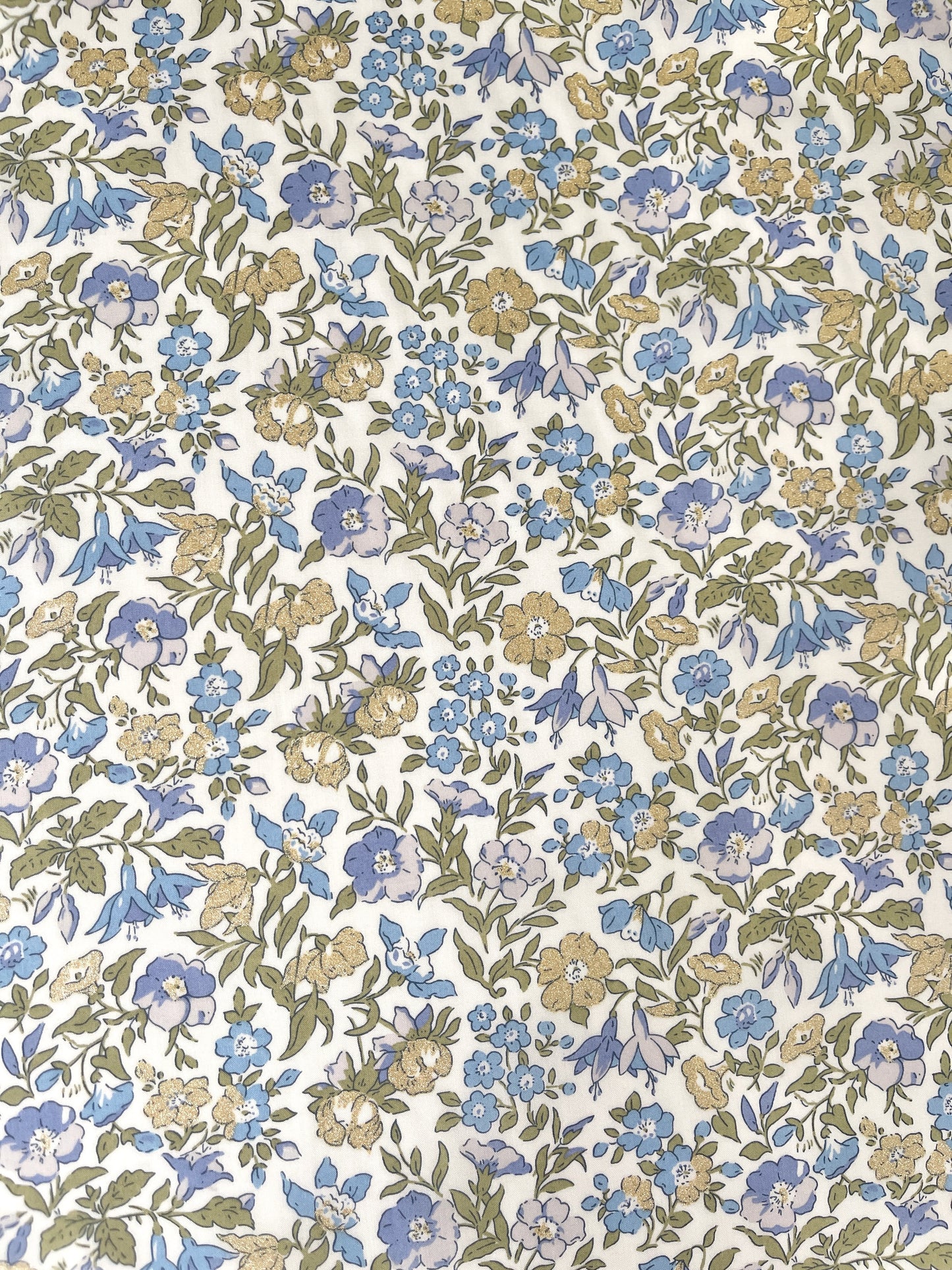 Baby dynebetræk i Liberty Fabric - Mamie Blå-grøn