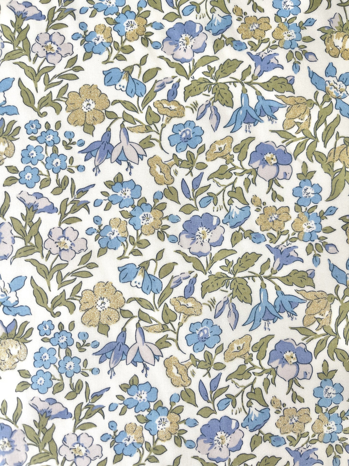 Baby dynebetræk i Liberty Fabric - Mamie Blå-grøn
