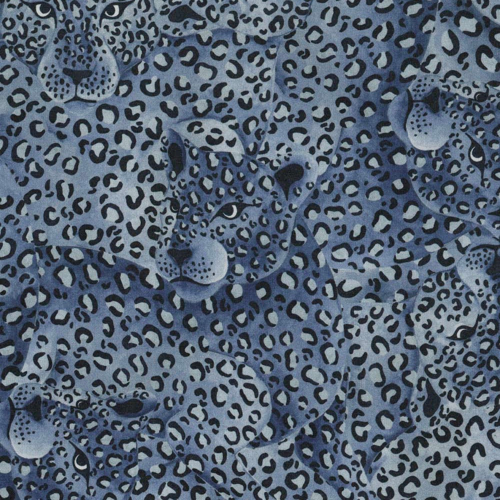 Liberty stofstykke - Leopard Camo / Blå