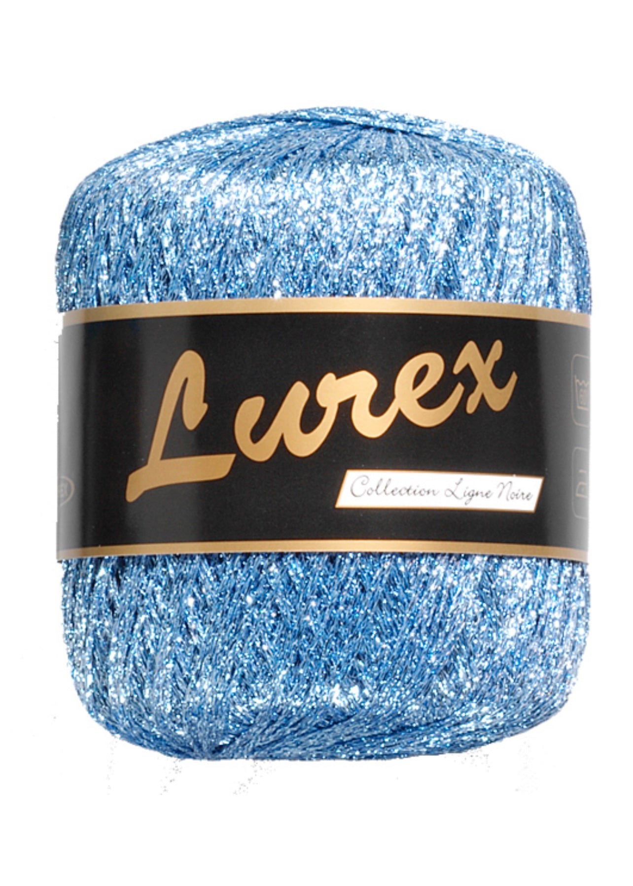 Lyseblå glittergarn fra Lurex