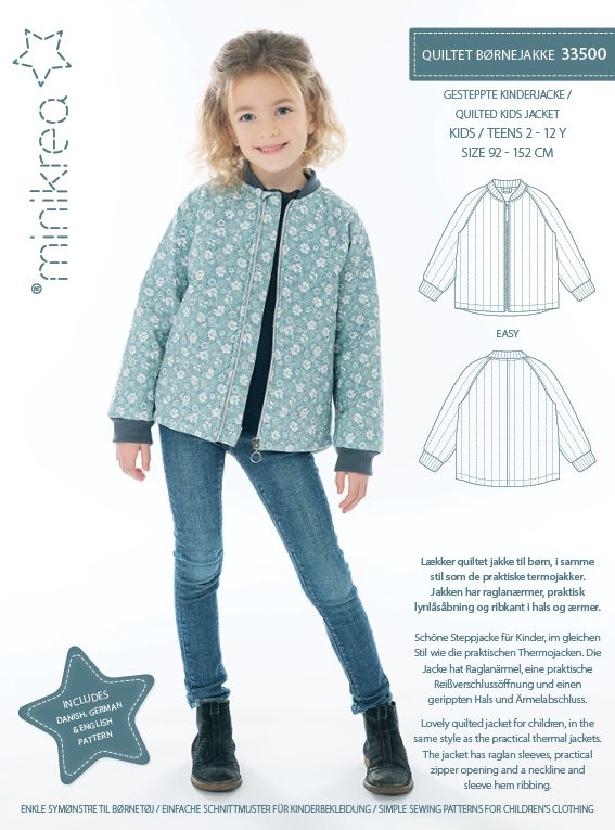 Minikrea 33500 Quilted children's jacket - paper pattern