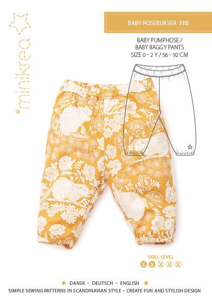 MINIKREA Baby baggy pants – Paper pattern