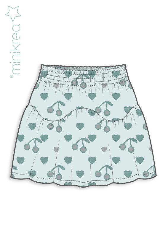 MINIKREA Skirt with frills 1-8 years – Paper pattern