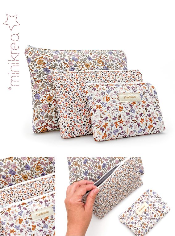 MINIKREA Zipper wallet in 3 sizes - Paper pattern