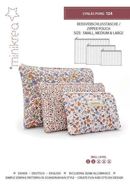MINIKREA Zipper wallet in 3 sizes - Paper pattern