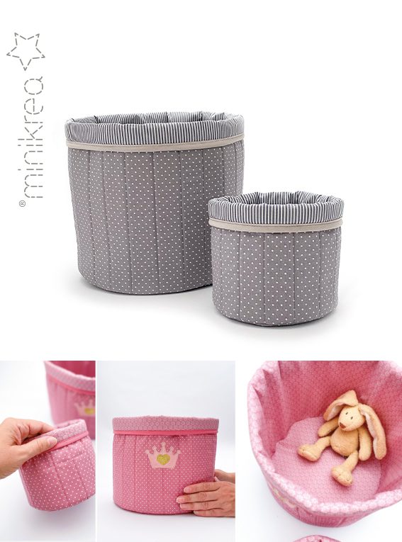 MINIKREA Quilted storage basket – Paper pattern