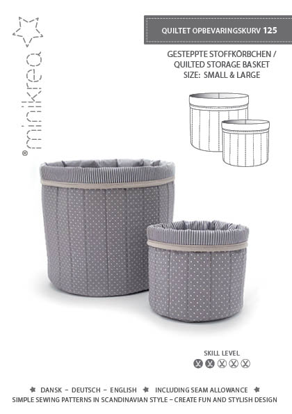 MINIKREA Quilted storage basket – Paper pattern