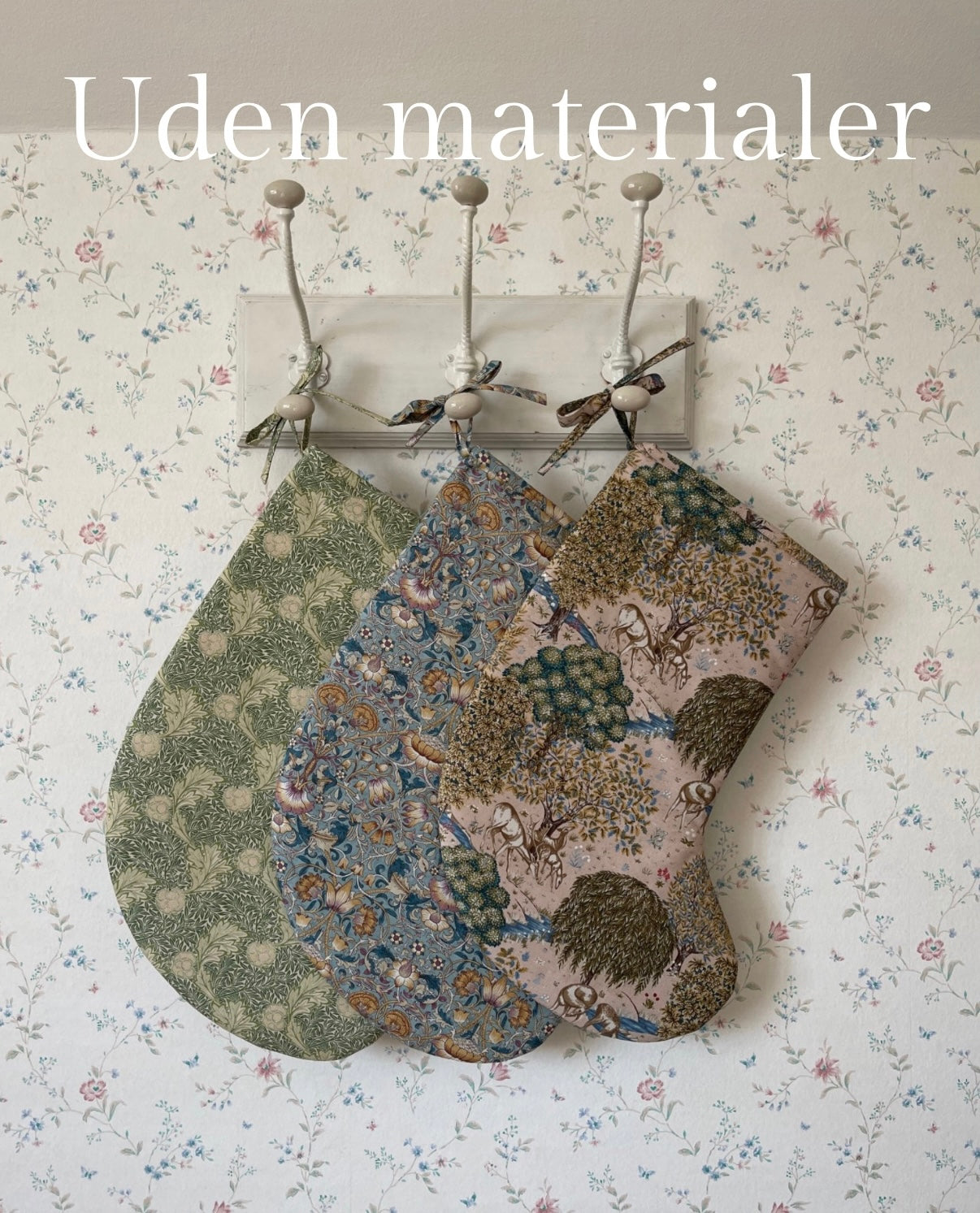 Quilted Christmas sock Sewing instructions + Pattern WITHOUT materials