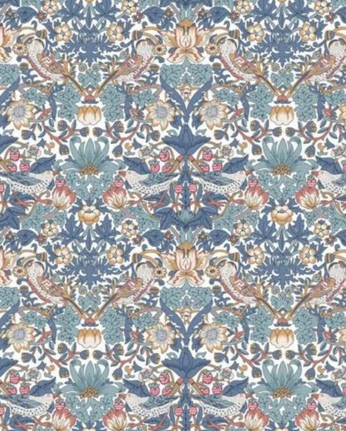 Baby dynebetræk i Liberty Fabric - øko strawberry thief