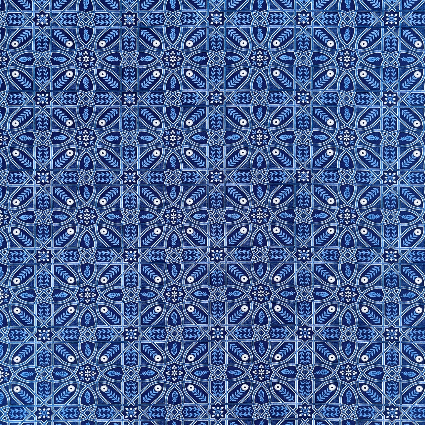 WM Fabric piece - Brophy Trellis - Blue
