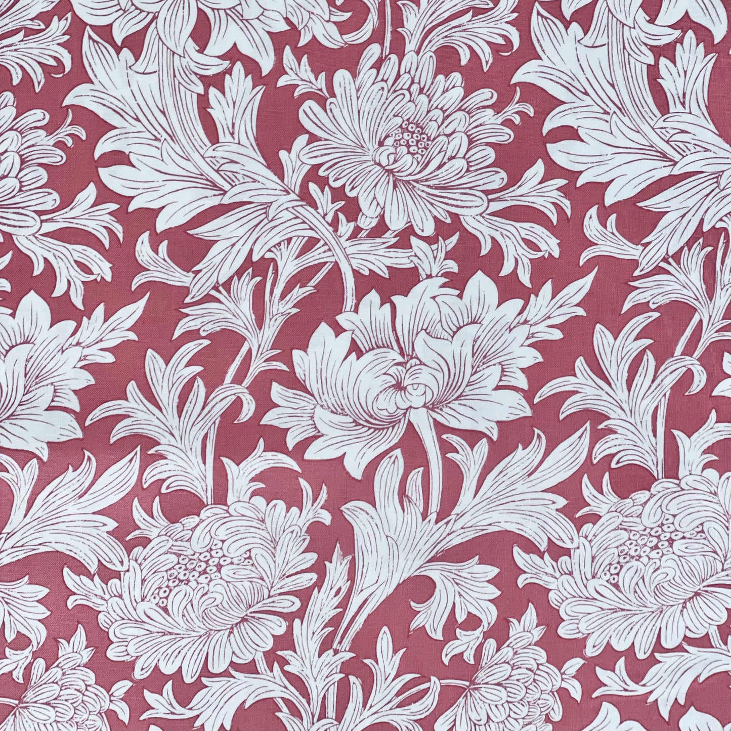 William Morris stof / Chrysanthemum Tonal - Coral