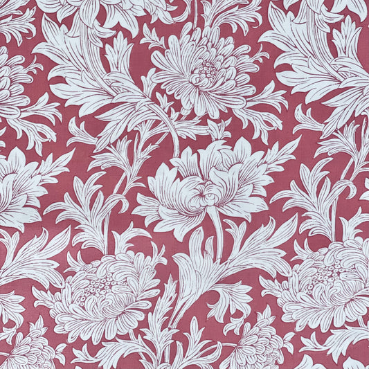 William Morris fabric / Chrysanthemum Tonal - Coral