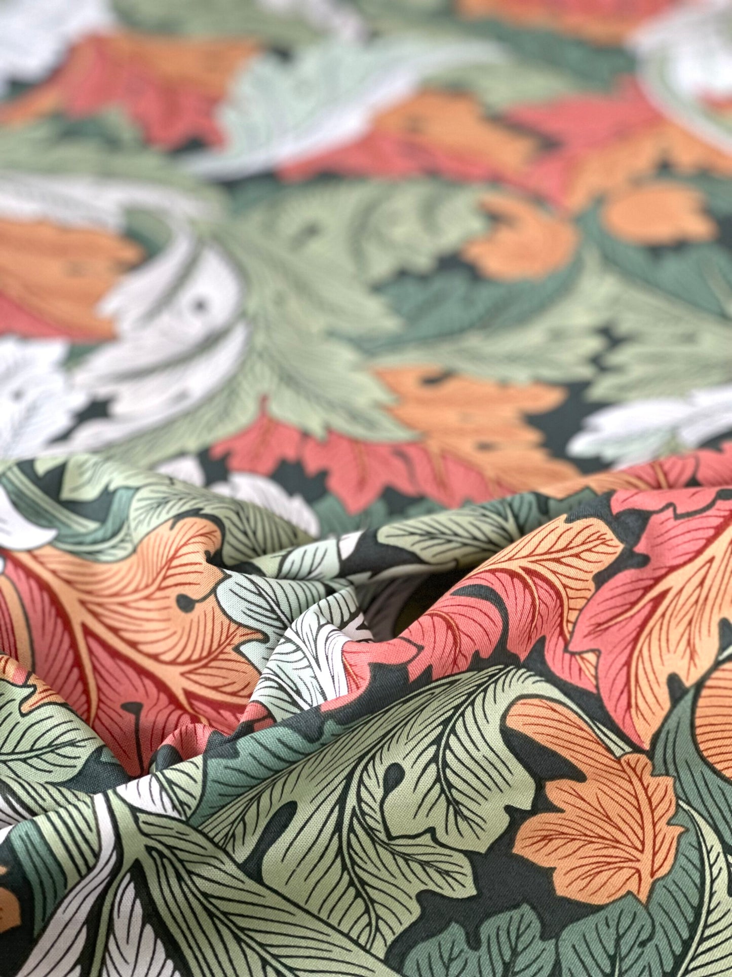 WM Fabric piece - Large Acanthus - Multi